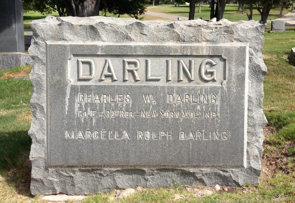 Charles and Marcella's tombstone, San Diego, CA