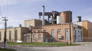 The old Moorhead power plant in 2013, just before its demolition. Photo courtesy of The Forum, October 2013.